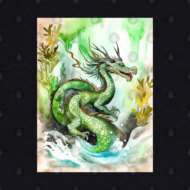Majestic Dragon Digital Art - Eastern Legend Fantasy Home Decor Print by Rolling Reality